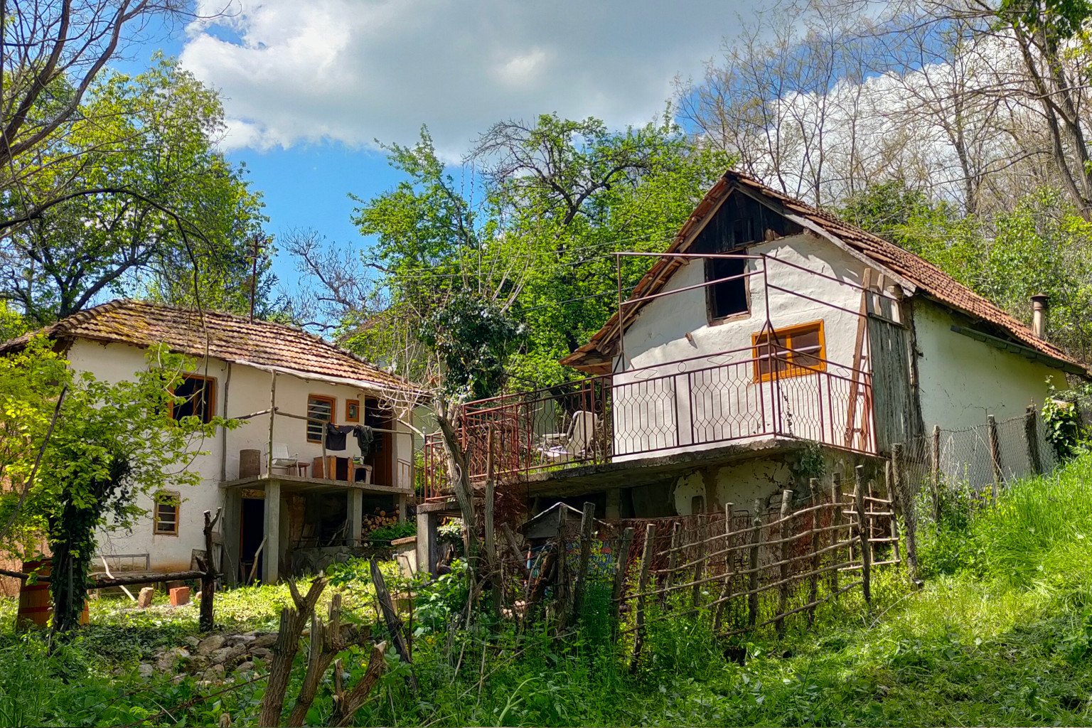 Hunting lodge in wilderness